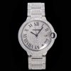 Cartier Ballon Bleu 42mm "Square Diamond" Full Pave V2 Upgrade (Cal. 9015)