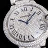 Cartier Ballon Bleu 42mm "Square Diamond" Full Pave V2 Upgrade (Cal. 9015)
