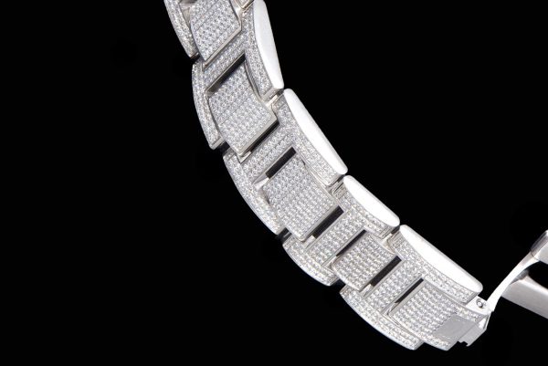 Cartier Ballon Bleu 42mm "Square Diamond" Full Pave V2 Upgrade (Cal. 9015)